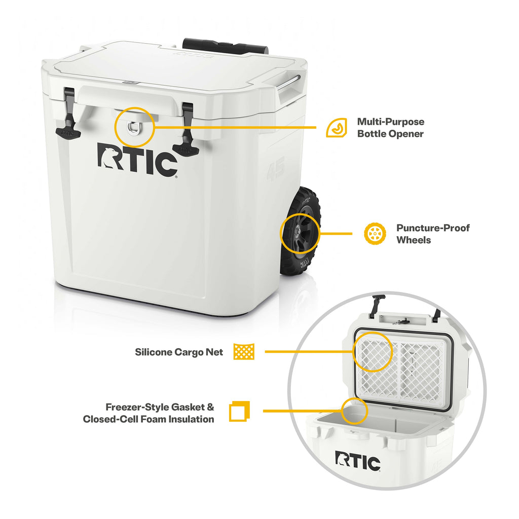 45 QT Ultra-Tough Wheeled Cooler (GW95)