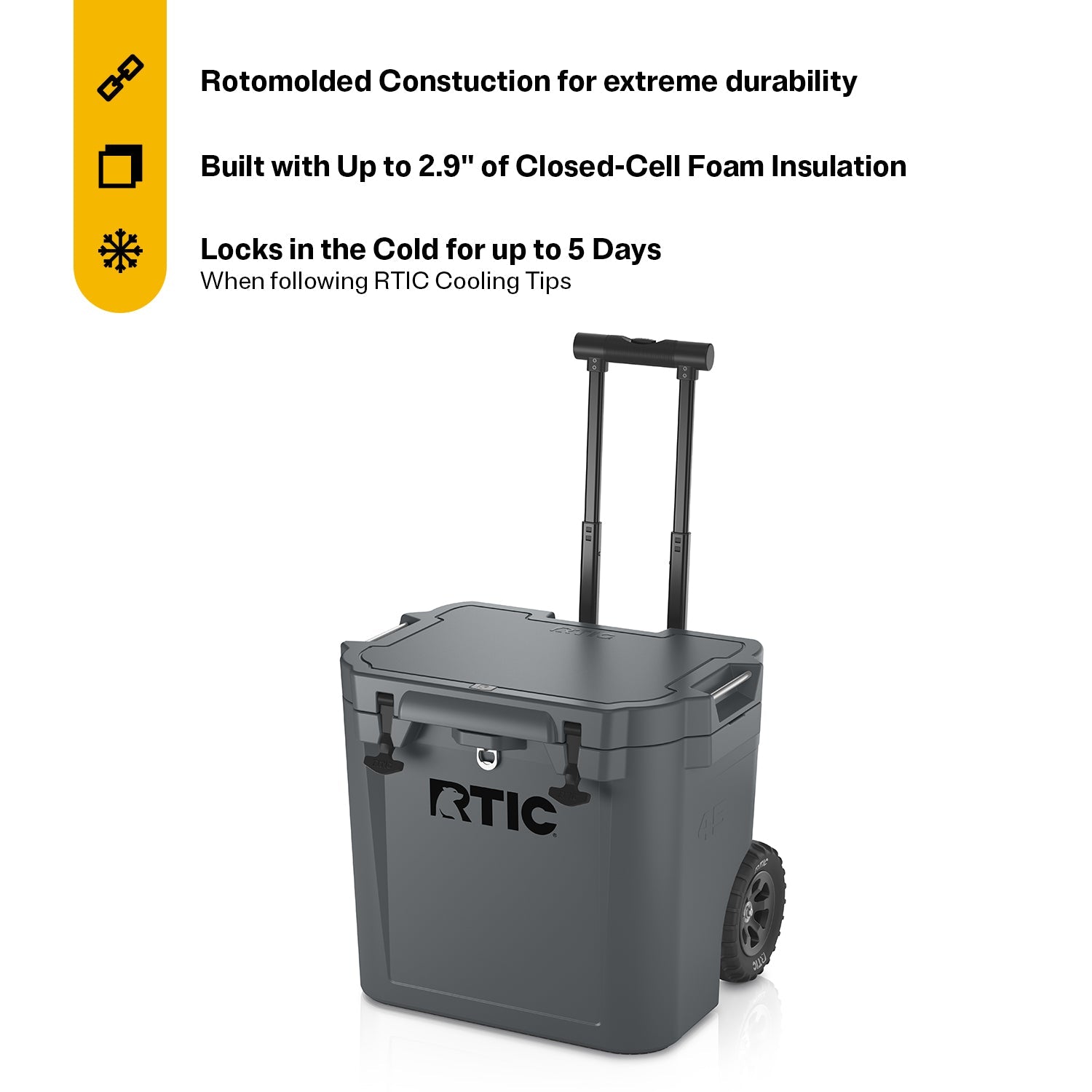 45 QT Ultra-Tough Wheeled Cooler (GW95)