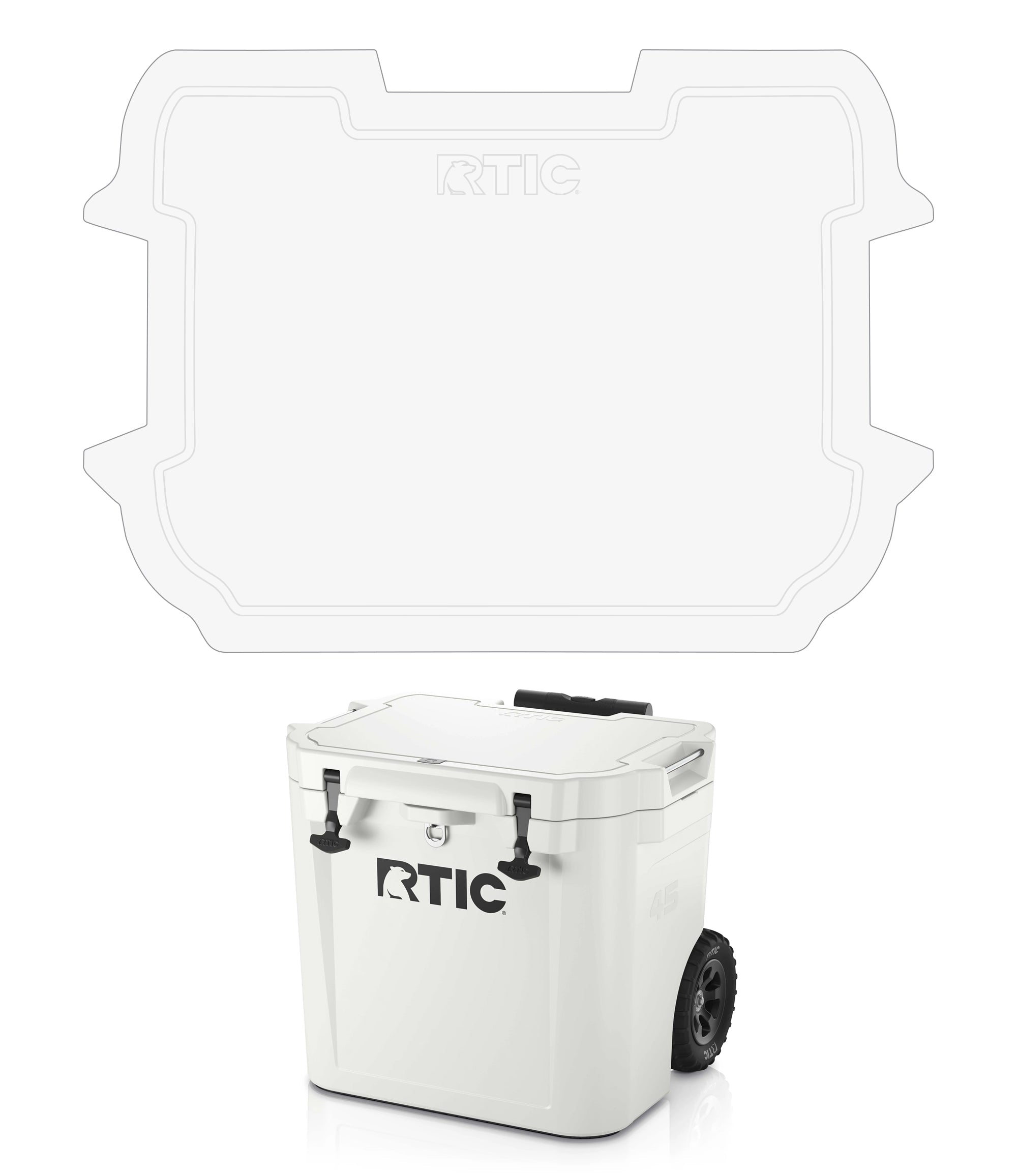 45 QT Ultra-Tough Wheeled Cooler (GW95)