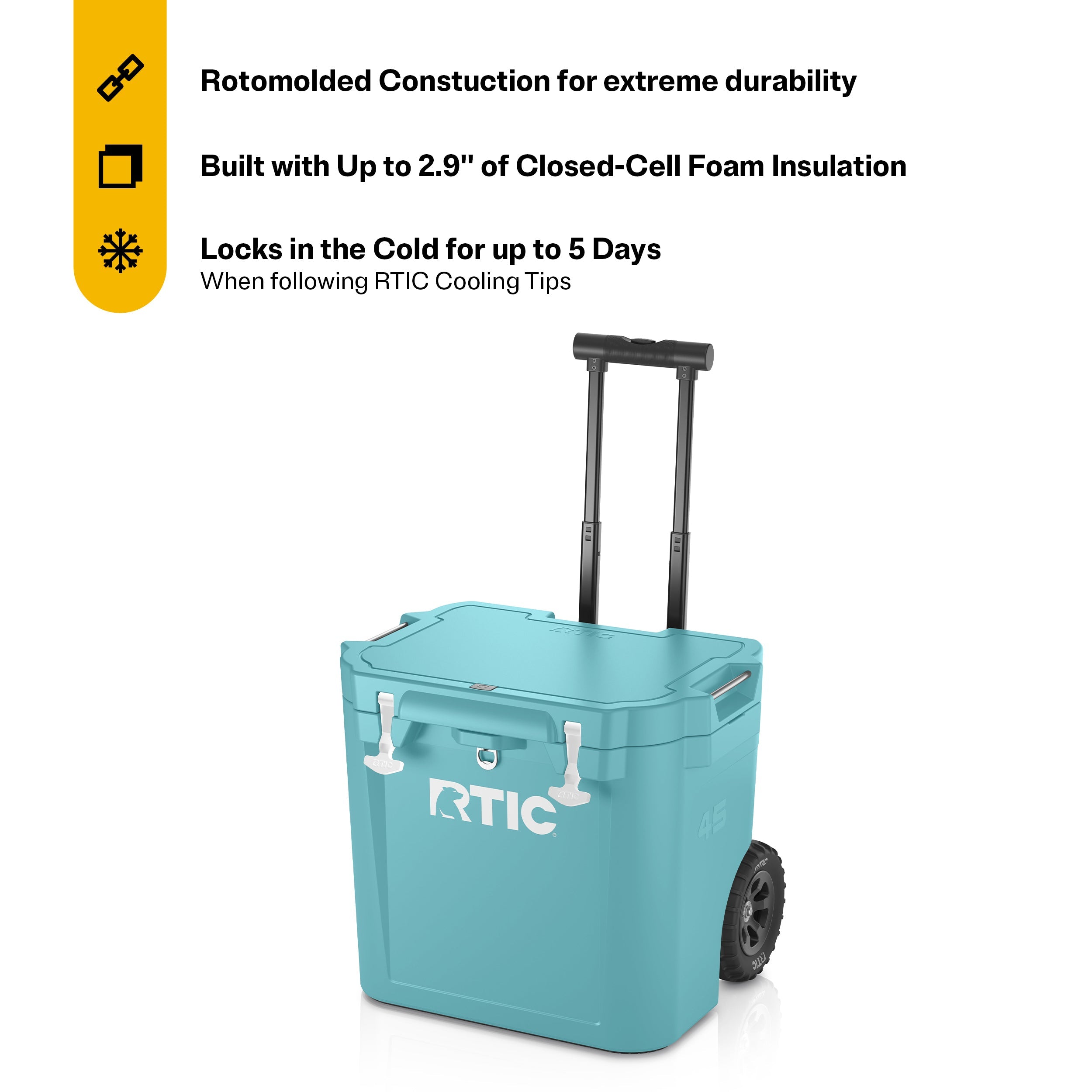 45 QT Ultra-Tough Wheeled Cooler (REBH)