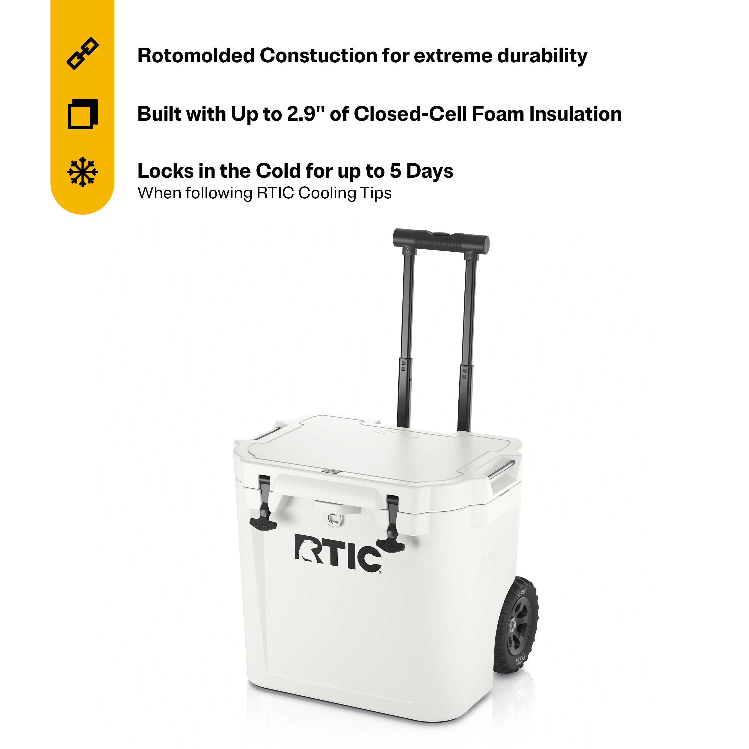45 QT Ultra-Tough Wheeled Cooler (REBH)
