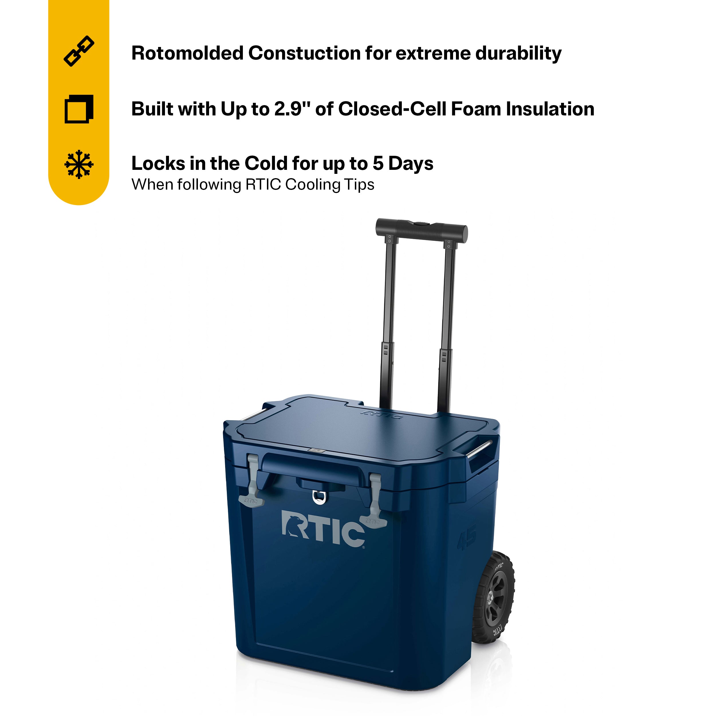 45 QT Ultra-Tough Wheeled Cooler (REBH)