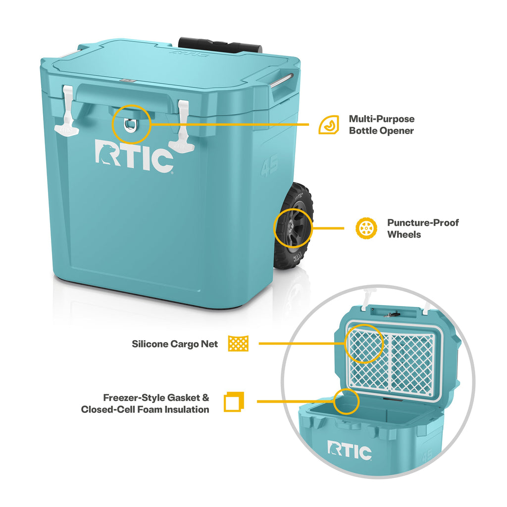 45 QT Ultra-Tough Wheeled Cooler (GW95)