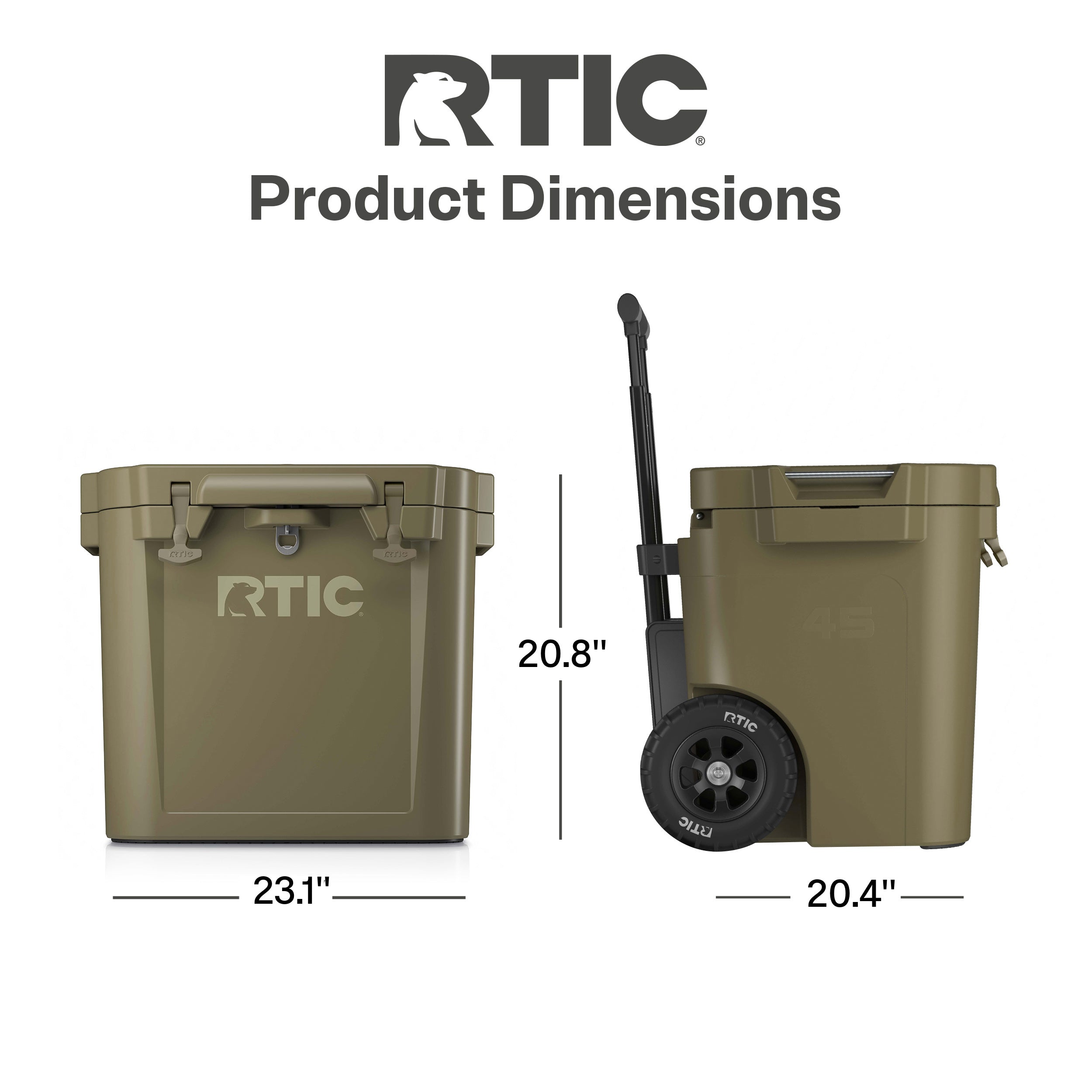 45 QT Ultra-Tough Wheeled Cooler (REBH)